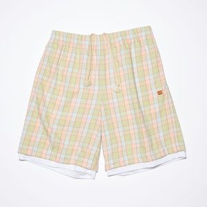 Acne Studios UNISEX Flannel Shorts Orange / Beige Size Medium